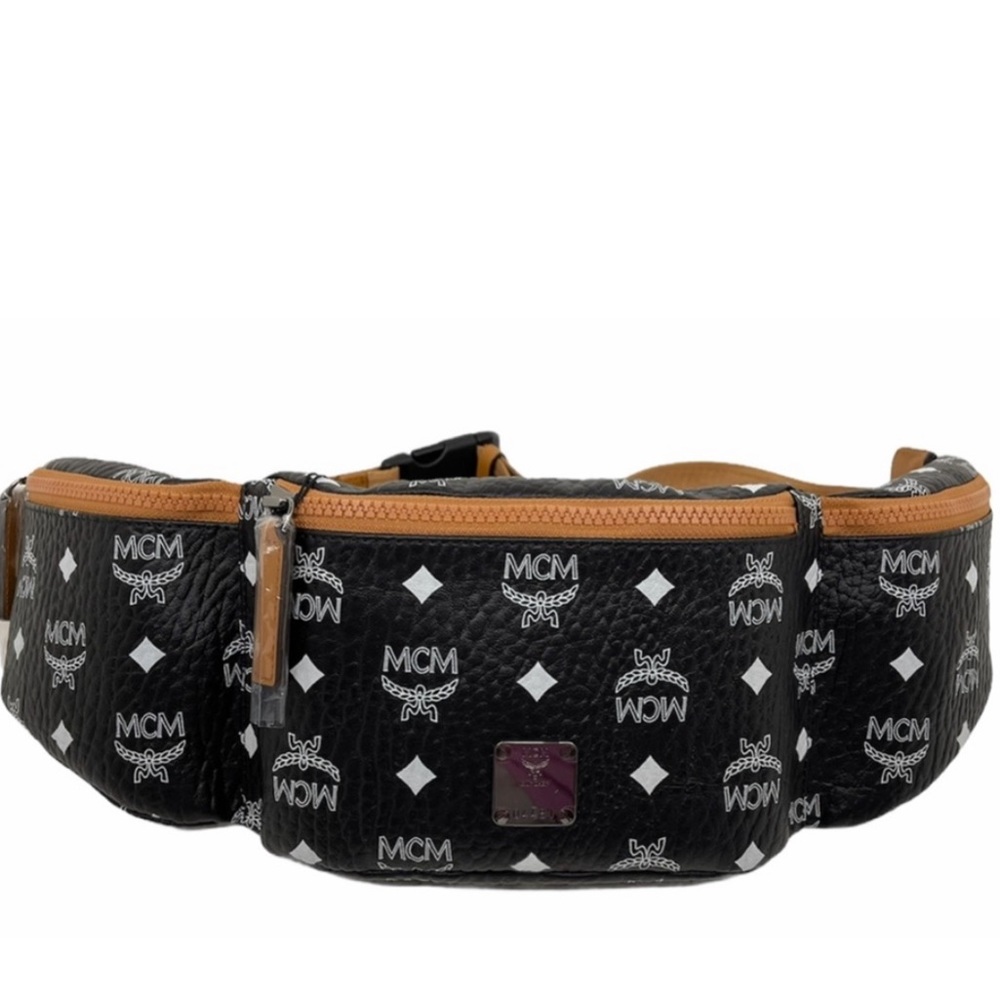 MCM Black and Tan Belt Bag